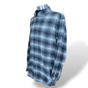 Mountain Ridge Men's Plaid‎ Flannel Shirt Long Sleeve Button Down Casual size L